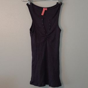 Navy Tank Top with Rhinestones Small